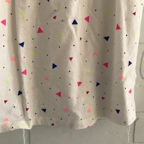 H & M Girl’s Tank top White Neon Graphic Size 4-6 - Picture 3 of 5